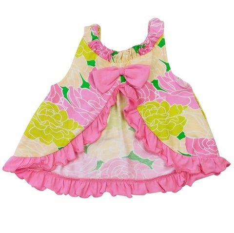 Girls Summer Floral Outfit with Swing Tank