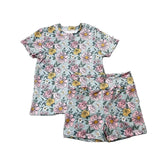 Baby girls bamboo fiber floral pajama set two-piece soft kids sleepwear